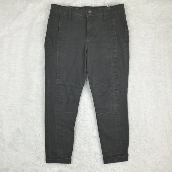 Kut From The Kloth Womens Pants‎ Skinny Angelina Ankle Gray Cuffed Stretch 10 - Picture 1 of 12